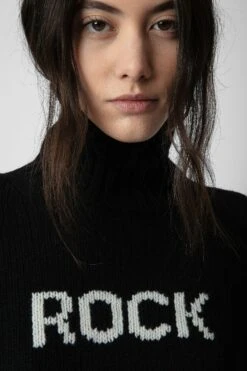 Zadig & Voltaire Alma Rock & Roll Sweater Black -Zadig & Voltaire Shop kwsw00065 noir 4
