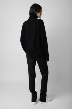 Zadig & Voltaire Alma Rock & Roll Sweater Black -Zadig & Voltaire Shop kwsw00065 noir 6