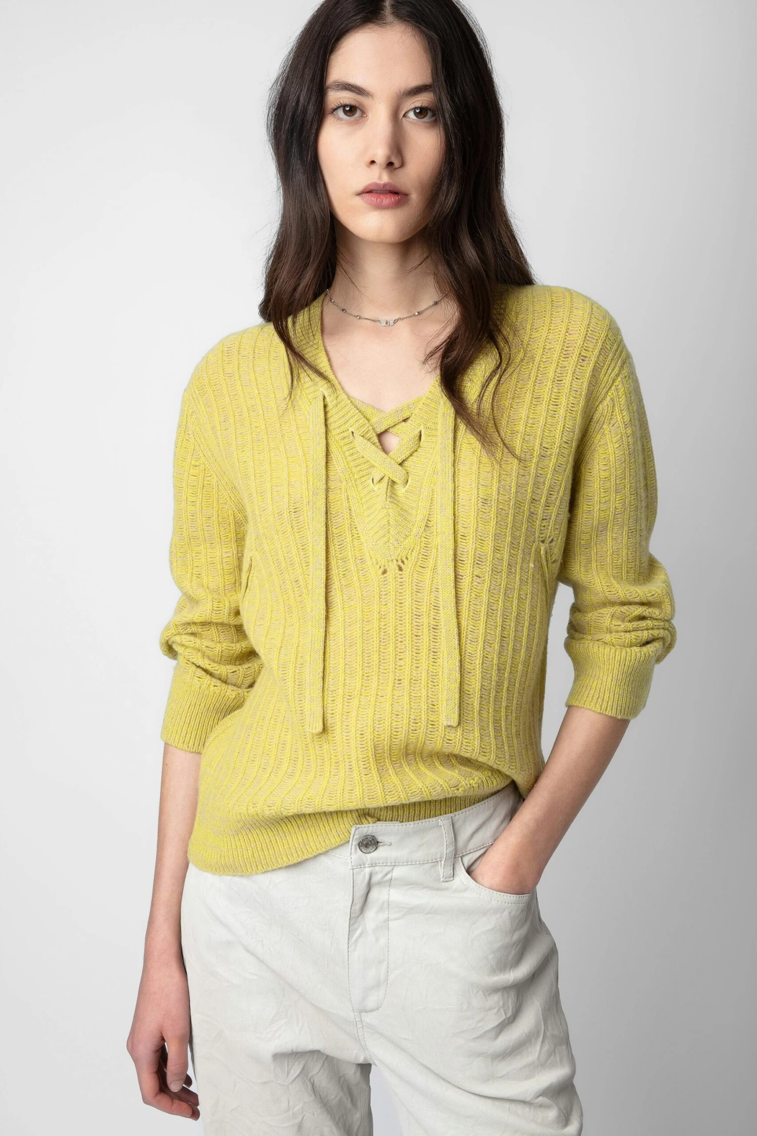 Zadig & Voltaire Fanny Sweater Jaune 1 Zadig & Voltaire Fanny Sweater Jaune