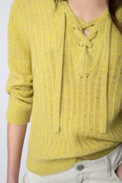 Zadig & Voltaire Fanny Sweater Jaune 12 Zadig & Voltaire Fanny Sweater Jaune -Zadig & Voltaire Shop kwsw01602 jaune 4