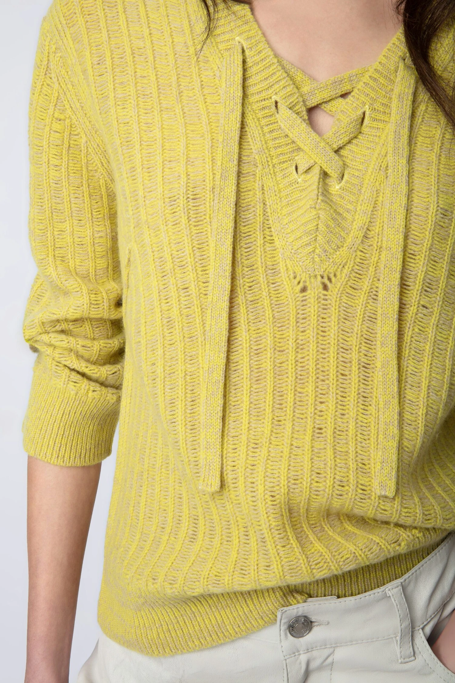 Zadig & Voltaire Fanny Sweater Jaune 6 Zadig & Voltaire Fanny Sweater Jaune - Image 6