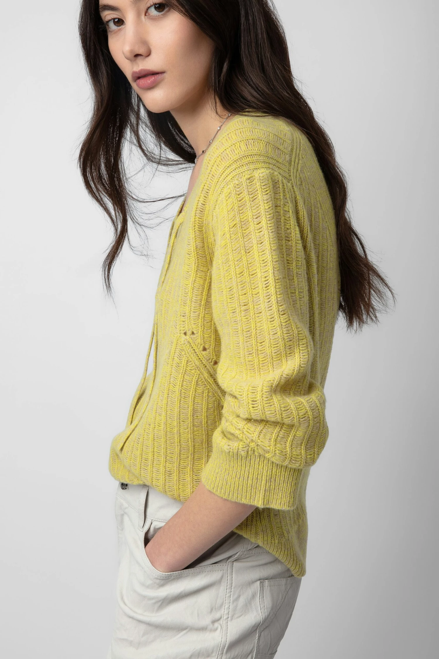 Zadig & Voltaire Fanny Sweater Jaune 3 Zadig & Voltaire Fanny Sweater Jaune - Image 3
