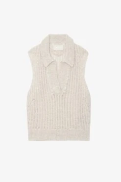 Zadig & Voltaire Lunny Sweater Ecru 9 Zadig & Voltaire Lunny Sweater Ecru -Zadig & Voltaire Shop kwsw01603 ecru copie