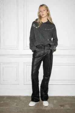 Zadig & Voltaire Marky Cashmere Sweater Kaki Slate -Zadig & Voltaire Shop kwsw01612 kaki slate 9