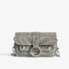Zadig & Voltaire Kate Sparkle Wallet Bag Silver