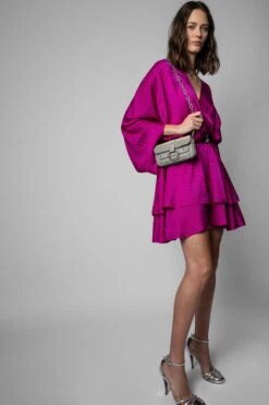 Zadig & Voltaire Kate Sparkle Wallet Bag Silver 13 Zadig & Voltaire Kate Sparkle Wallet Bag Silver -Zadig & Voltaire Shop lwba00129 silver 10