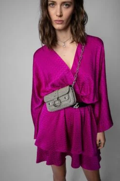 Zadig & Voltaire Kate Sparkle Wallet Bag Silver 14 Zadig & Voltaire Kate Sparkle Wallet Bag Silver -Zadig & Voltaire Shop lwba00129 silver 11