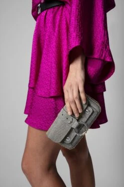 Zadig & Voltaire Kate Sparkle Wallet Bag Silver 15 Zadig & Voltaire Kate Sparkle Wallet Bag Silver -Zadig & Voltaire Shop lwba00129 silver 12