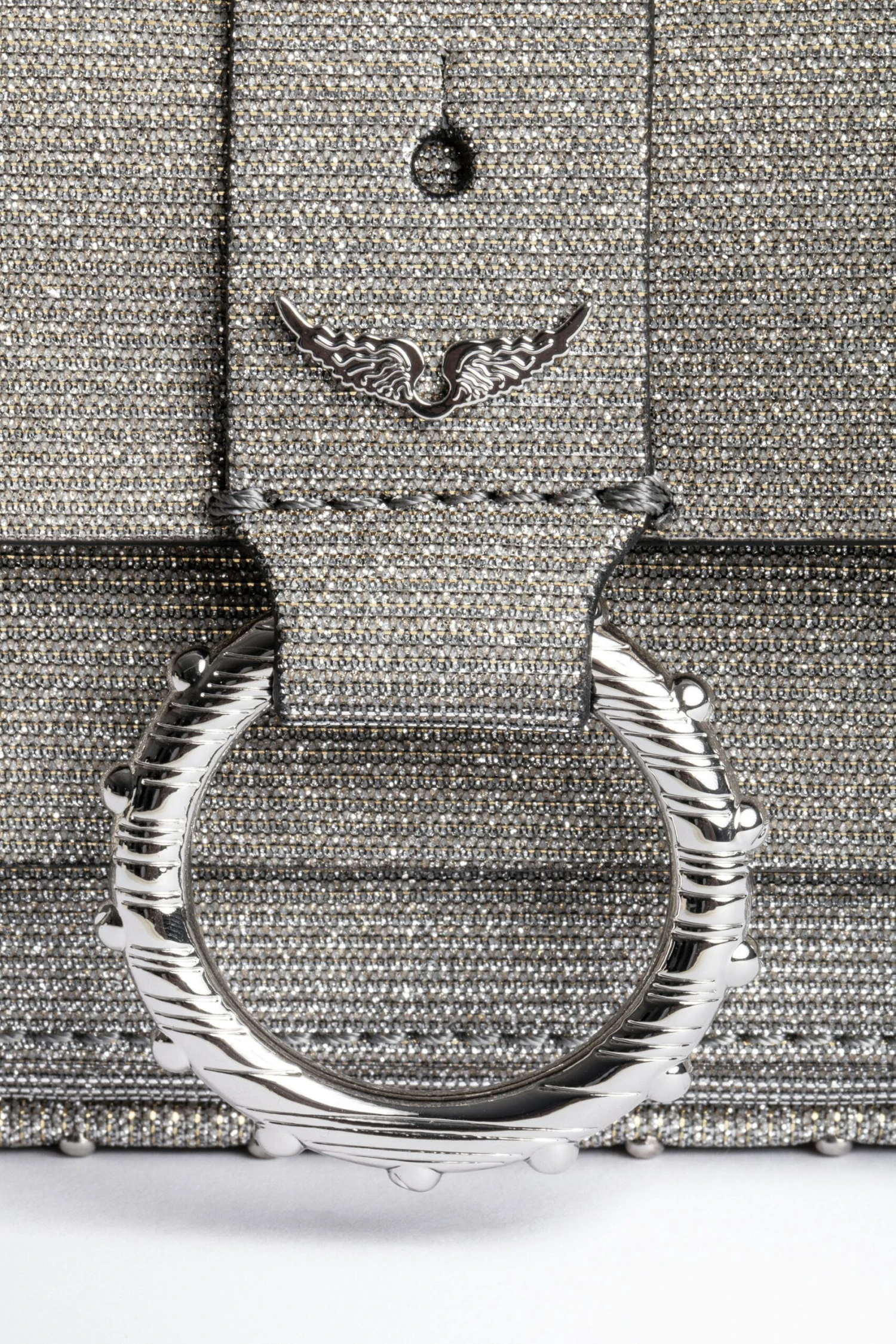 Zadig & Voltaire Kate Sparkle Wallet Bag Silver 4 Zadig & Voltaire Kate Sparkle Wallet Bag Silver - Image 4