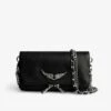 Zadig & Voltaire Swing Your Wings Rock Nano Clutch Noir Silver