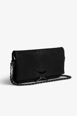 Zadig & Voltaire Rock Soft Savage Clutch Black -Zadig & Voltaire Shop lwba02223 noir 2 2