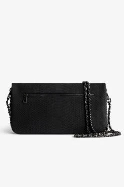 Zadig & Voltaire Rock Soft Savage Clutch Black -Zadig & Voltaire Shop lwba02223 noir 4 1