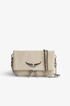 Zadig & Voltaire Nano Soft Savage Rock Clutch Flash