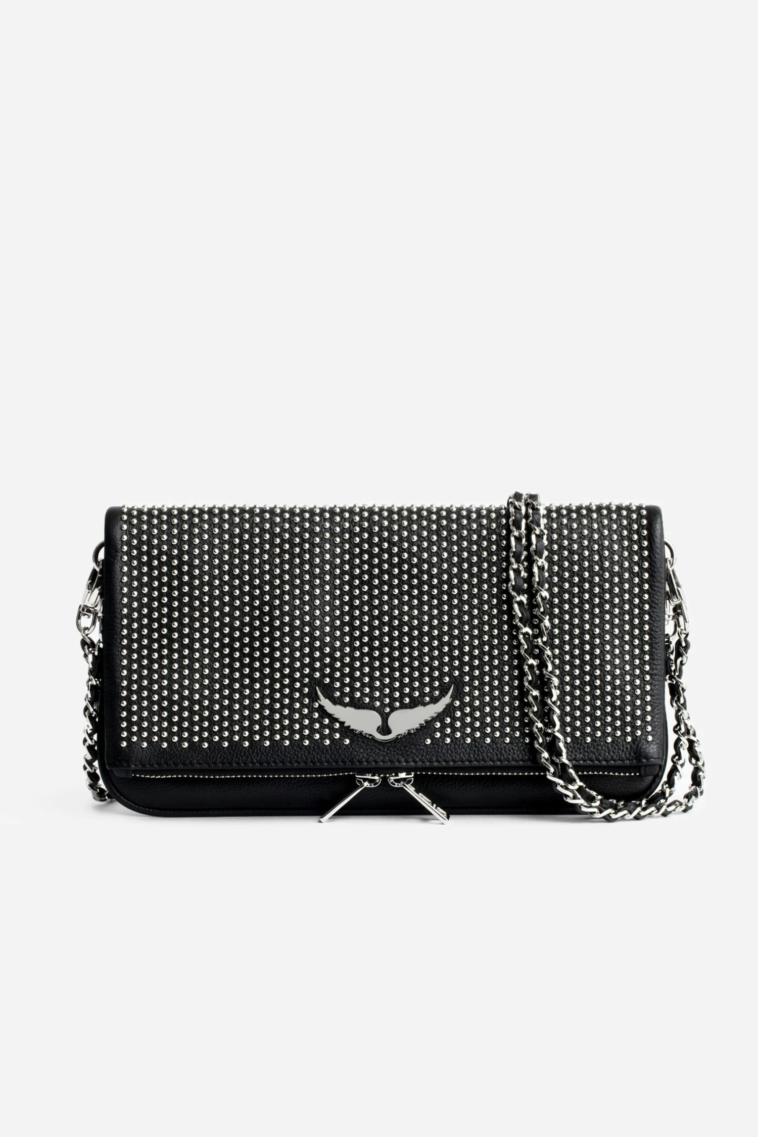 Zadig & Voltaire Rock Dotted Swiss Clutch Black 1 Zadig & Voltaire Rock Dotted Swiss Clutch Black