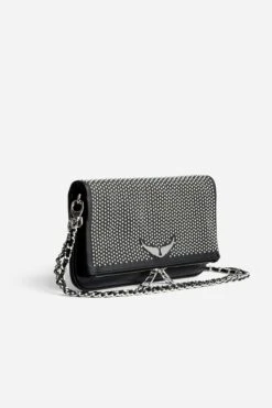 Zadig & Voltaire Rock Dotted Swiss Clutch Black 9 Zadig & Voltaire Rock Dotted Swiss Clutch Black -Zadig & Voltaire Shop lwba02405 noir 3