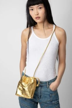 Zadig & Voltaire Rock To Go Metallic Bag Gold 11 Zadig & Voltaire Rock To Go Metallic Bag Gold -Zadig & Voltaire Shop lwba02453 gold 9