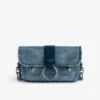 Zadig & Voltaire Kate Wallet Denim Glitter Bag Storm
