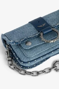 Zadig & Voltaire Kate Wallet Denim Glitter Bag Storm -Zadig & Voltaire Shop lwba02456 storm 4