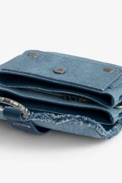 Zadig & Voltaire Kate Wallet Denim Glitter Bag Storm -Zadig & Voltaire Shop lwba02456 storm 6