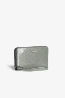 Zadig & Voltaire Compagnon Infinity Patent Wallet Silver -Zadig & Voltaire Shop lwsg01176 silver 2