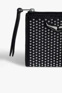 Zadig & Voltaire ZV Fold Dotted Swiss Coin Purse Black -Zadig & Voltaire Shop lwsg01202 noir 3