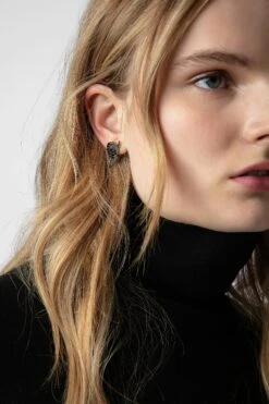 Zadig & Voltaire Rock Earrings Shiny Gun -Zadig & Voltaire Shop owjw00020 shiny gun 9