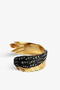 Zadig & Voltaire Rock Feather Spread Your Wings Bracelet Old Gold