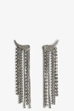 Zadig & Voltaire Rock Color Earrings Shiny Silver