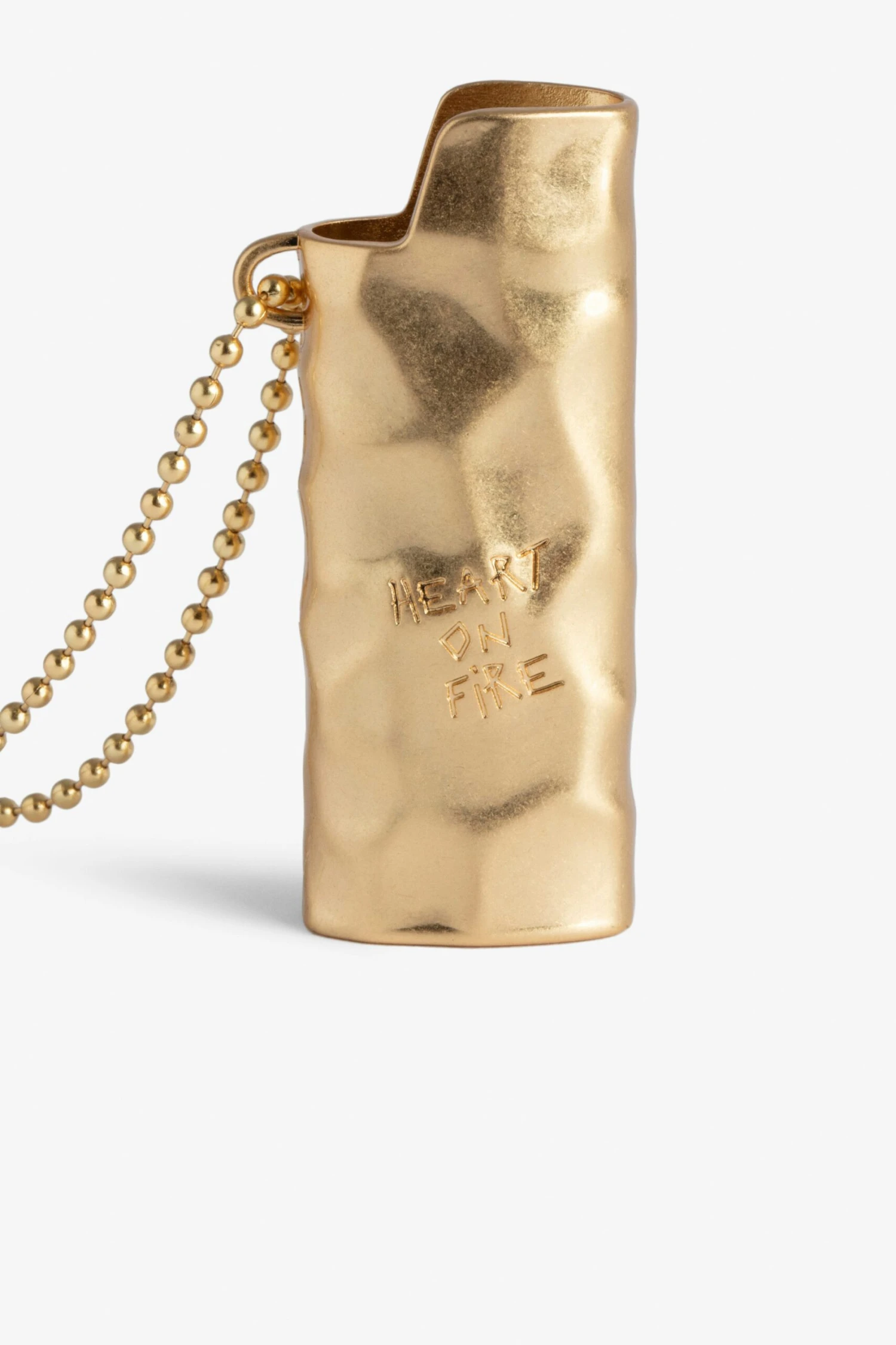 Zadig & Voltaire Heart On Fire Lighter Holder Old Gold 2 Zadig & Voltaire Heart On Fire Lighter Holder Old Gold - Image 2