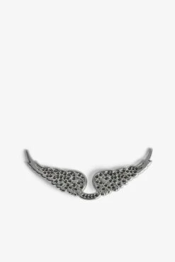 Zadig & Voltaire Swings Your Wings Diamanté Charm Shiny Silver Hematite