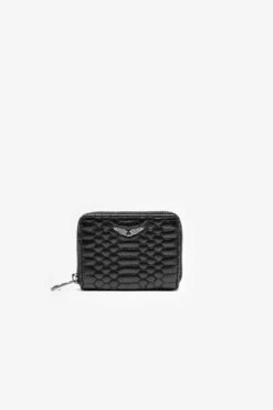 Zadig & Voltaire Mini Zv Matelasse Wallet Black