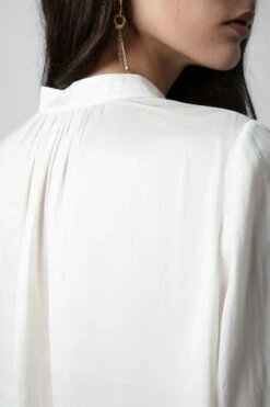 Zadig & Voltaire Tink Satin Tunic White -Zadig & Voltaire Shop pwgcp3201f blanc 6