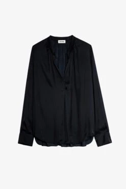 Zadig & Voltaire Tink Satin Tunic Black -Zadig & Voltaire Shop pwgcp3201f noir 1