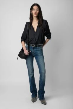 Zadig & Voltaire Tink Satin Tunic Black