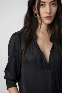 Zadig & Voltaire Tink Satin Tunic Black -Zadig & Voltaire Shop pwgcp3201f noir 4 1