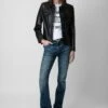 Zadig & Voltaire Liam Leather Jacket Black