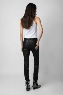 Zadig & Voltaire Phlame Crinkled Leather Pants Black -Zadig & Voltaire Shop pwgcu1402f noir 5