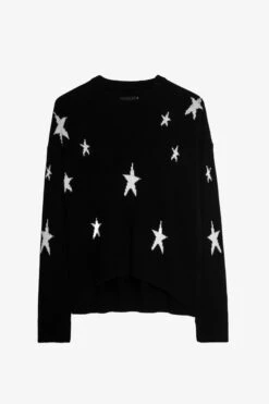 Zadig & Voltaire Markus Stars Cashmere Sweater Black -Zadig & Voltaire Shop pwhmf1101f noir 1