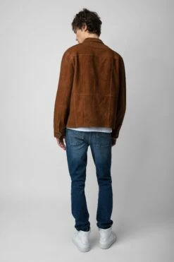 Zadig & Voltaire Kuba Suede Jacket Cognac -Zadig & Voltaire Shop rmow00103 cognac 5