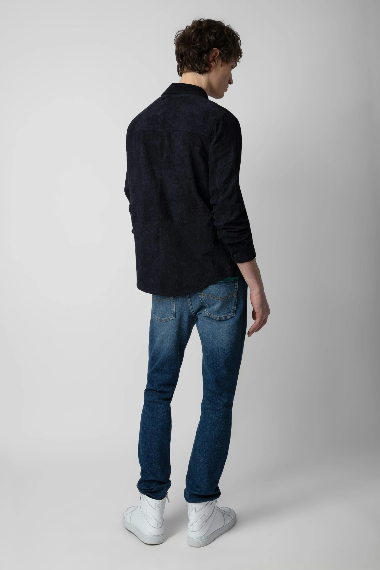 Zadig & Voltaire Serge Suede Shirt Encre 5 Zadig & Voltaire Serge Suede Shirt Encre - Image 5