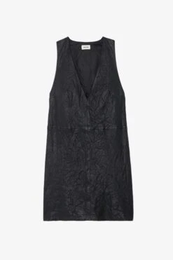 Zadig & Voltaire Rasha Crinkled Leather Dress Black 9 Zadig & Voltaire Rasha Crinkled Leather Dress Black -Zadig & Voltaire Shop rwdr00029 noir