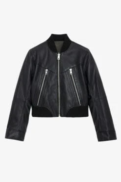 Zadig & Voltaire Bunta Reversible Leather Jacket Black -Zadig & Voltaire Shop rwow00213 noir