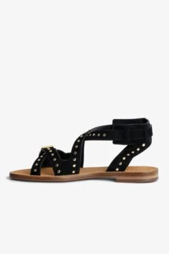 Zadig & Voltaire Cecilia Studs Caprese Sandals Black -Zadig & Voltaire Shop swct00771 noir 2