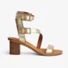 Zadig & Voltaire Cecilia Crinkled Caprese Sandals Gold
