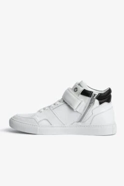 Zadig & Voltaire ZV1747 Mid Flash Sneakers White -Zadig & Voltaire Shop swsn00072 blanc 2