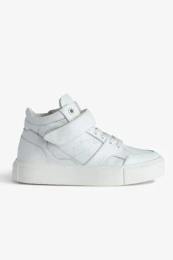 Zadig & Voltaire ZV1747 Flash Chunky Mid-Top Sneakers White