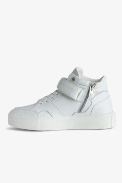 Zadig & Voltaire ZV1747 Flash Chunky Mid-Top Sneakers White -Zadig & Voltaire Shop swsn00428 blanc 2