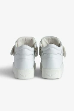 Zadig & Voltaire ZV1747 Flash Chunky Mid-Top Sneakers White -Zadig & Voltaire Shop swsn00428 blanc 4