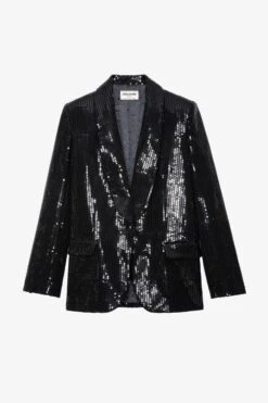 Zadig & Voltaire Vive Sequin Blazer Black -Zadig & Voltaire Shop wwbl00812 noir