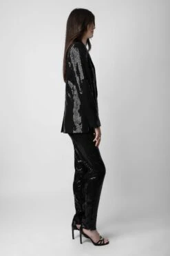 Zadig & Voltaire Vive Sequin Blazer Black -Zadig & Voltaire Shop wwbl00812 noir 4